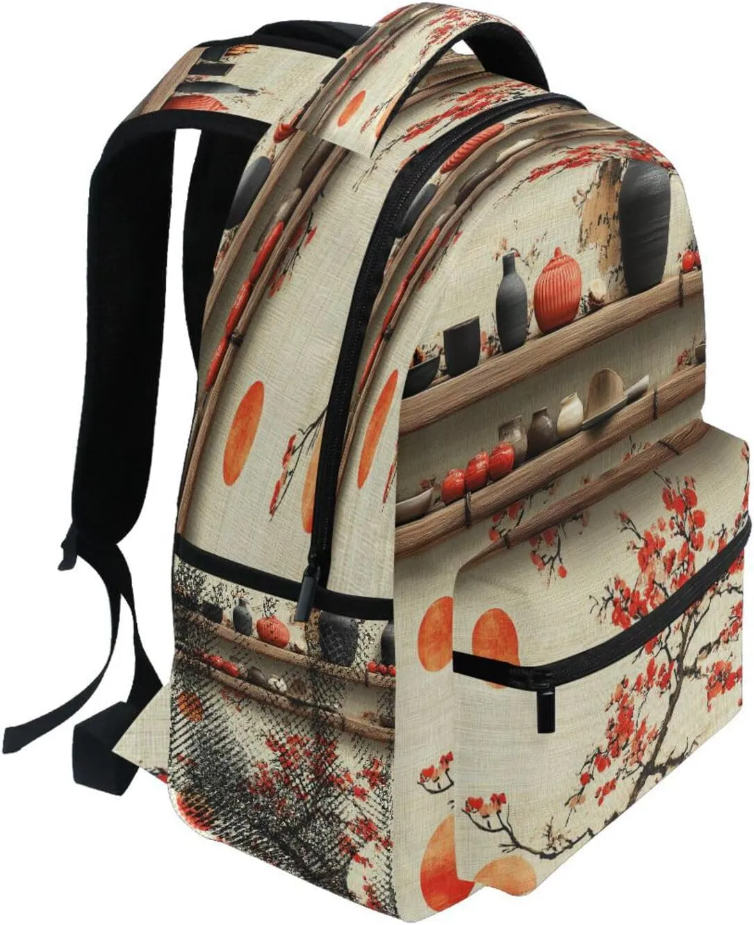 Backpacks for Men and Women Fashion Stylish Travel Bags with Chest Strap for Travel Trip Cereal Japanese Style
