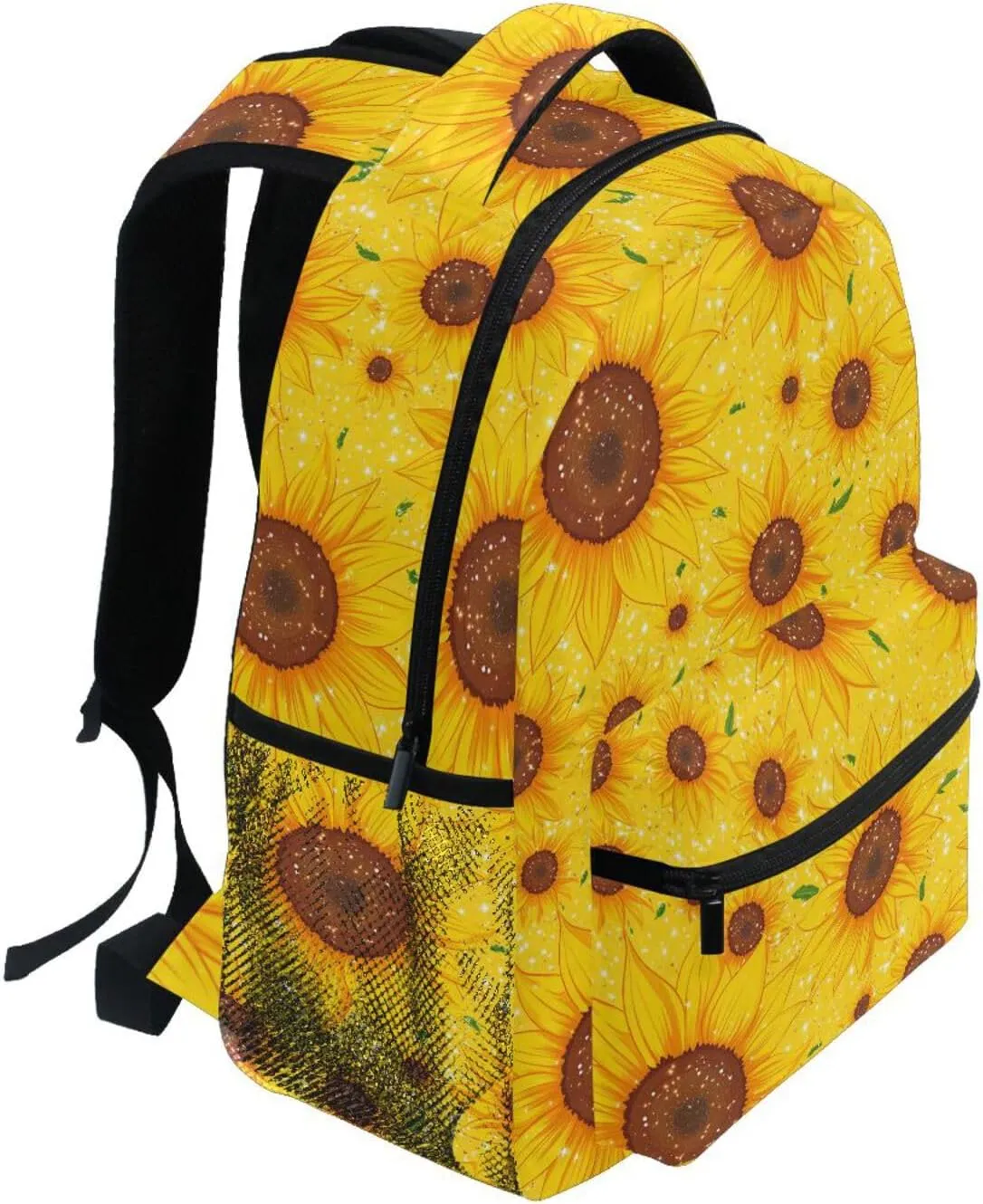 Backpacks for Teenager Fashion Sports Backpack with Chest Strap Gift Men & Women Parents' Day Beautiful Sunflower