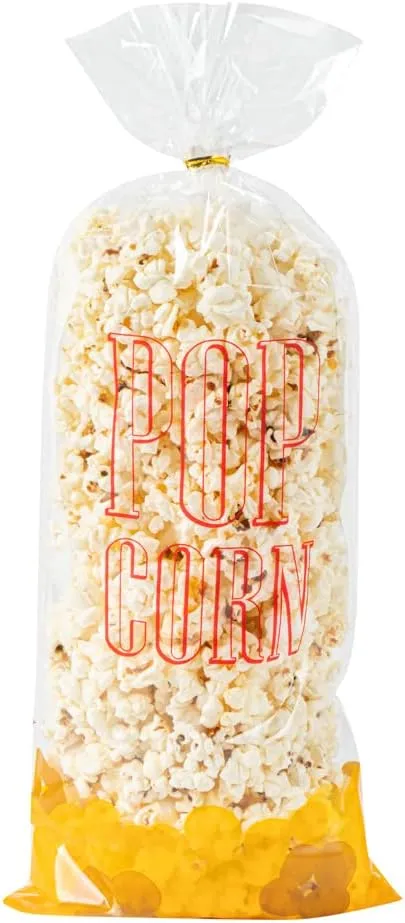 Bag Tek Clear Plastic Popcorn Bag - 17" x 7" x 0" - 100 count box