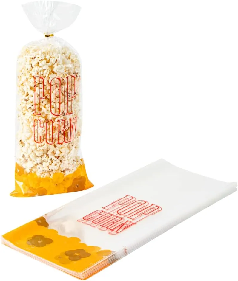 Bag Tek Clear Plastic Popcorn Bag - 17" x 7" x 0" - 100 count box