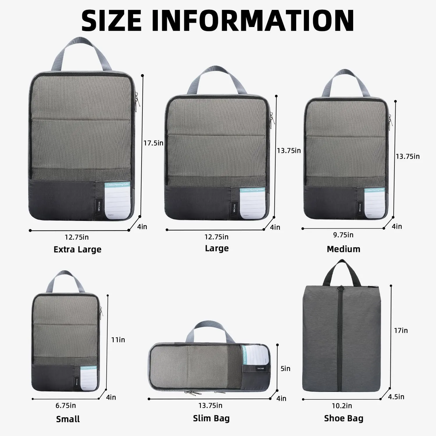 BAGAIL 4 Set/6 Set Compression Packing Cubes for Travel, Compressible Packing Organizers Travel Accessories for Luggage Suitcase
