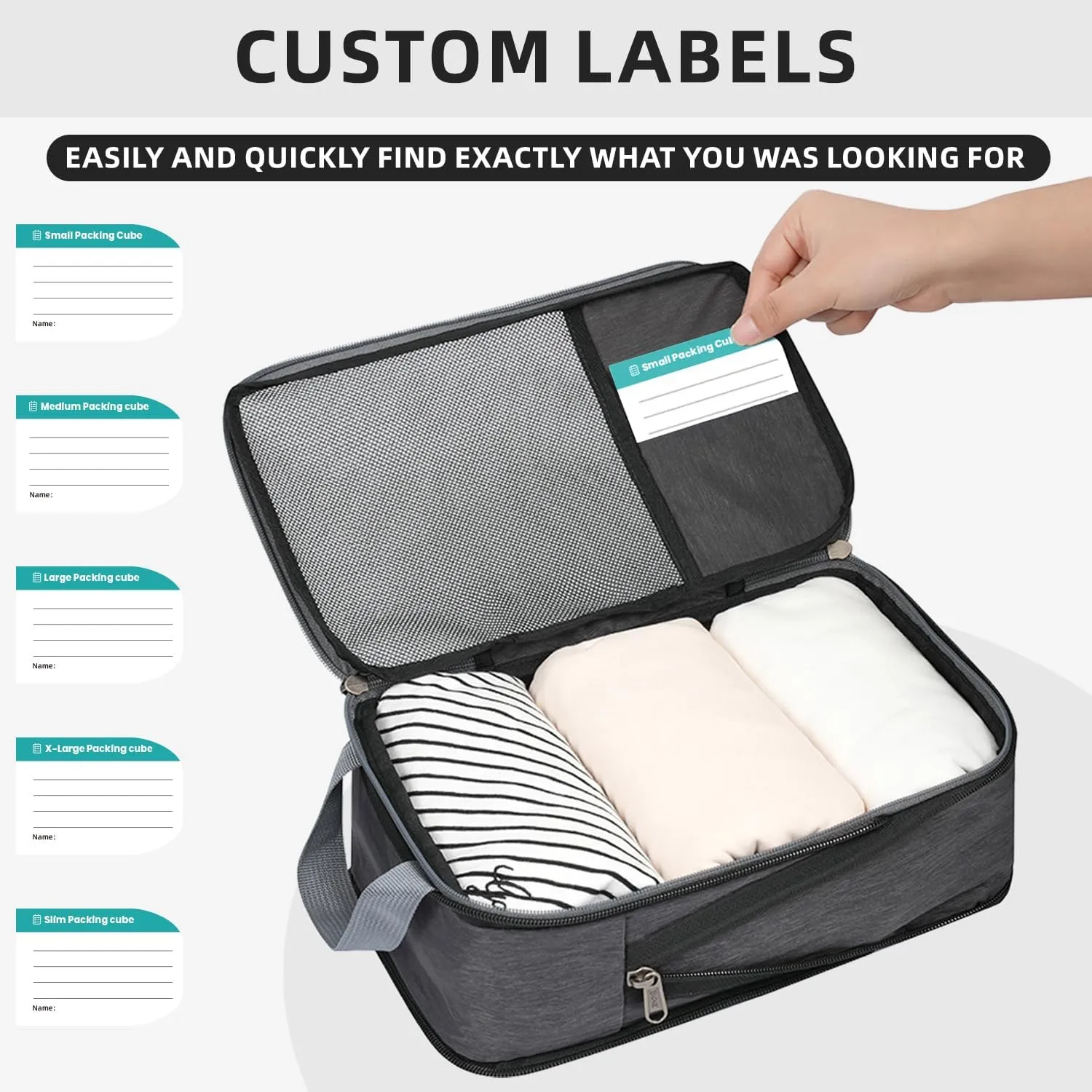 BAGAIL 4 Set/6 Set Compression Packing Cubes for Travel, Compressible Packing Organizers Travel Accessories for Luggage Suitcase