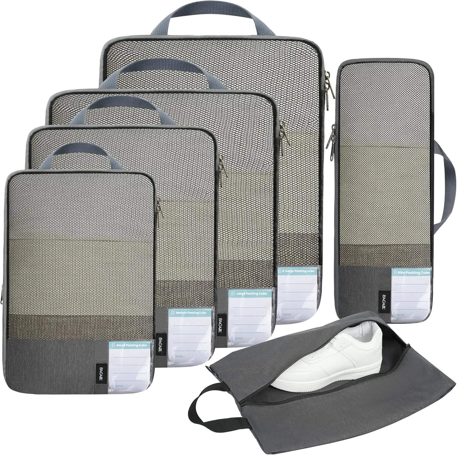 BAGAIL 4 Set/6 Set Compression Packing Cubes for Travel, Compressible Packing Organizers Travel Accessories for Luggage Suitcase