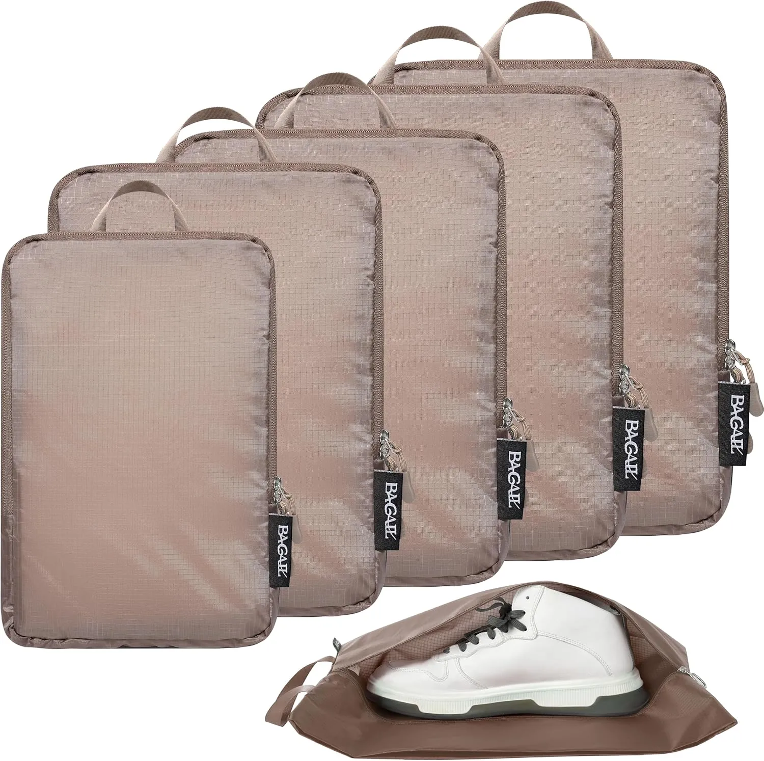 BAGAIL 4 Set/6 Set Ultralight Compression Packing Cubes Packing Organizer for Travel Accessories Luggage Suitcase Backpack