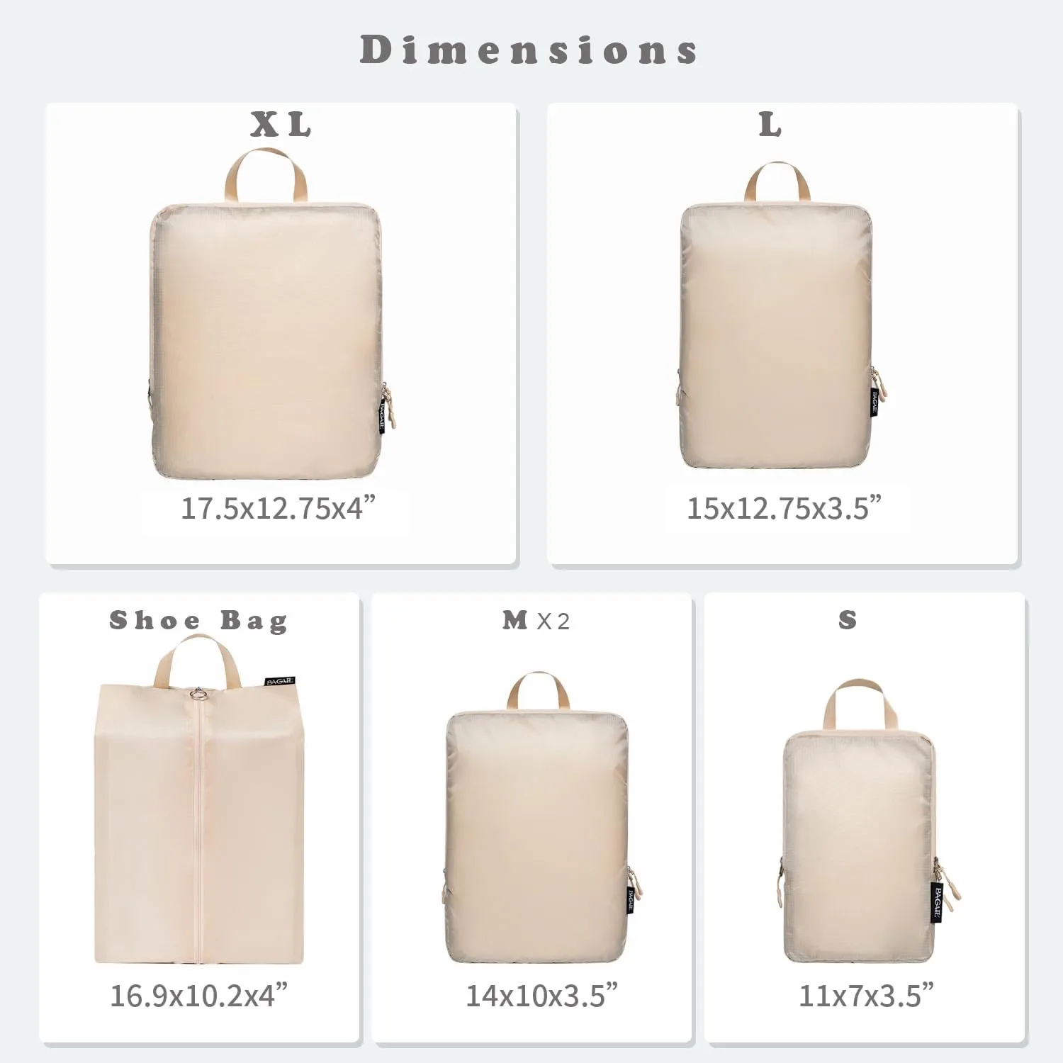 BAGAIL 4 Set/6 Set Ultralight Compression Packing Cubes Packing Organizer for Travel Accessories Luggage Suitcase Backpack