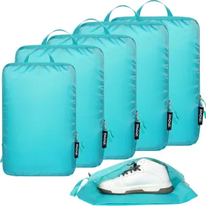 BAGAIL 4 Set/6 Set Ultralight Compression Packing Cubes Packing Organizer for Travel Accessories Luggage Suitcase Backpack