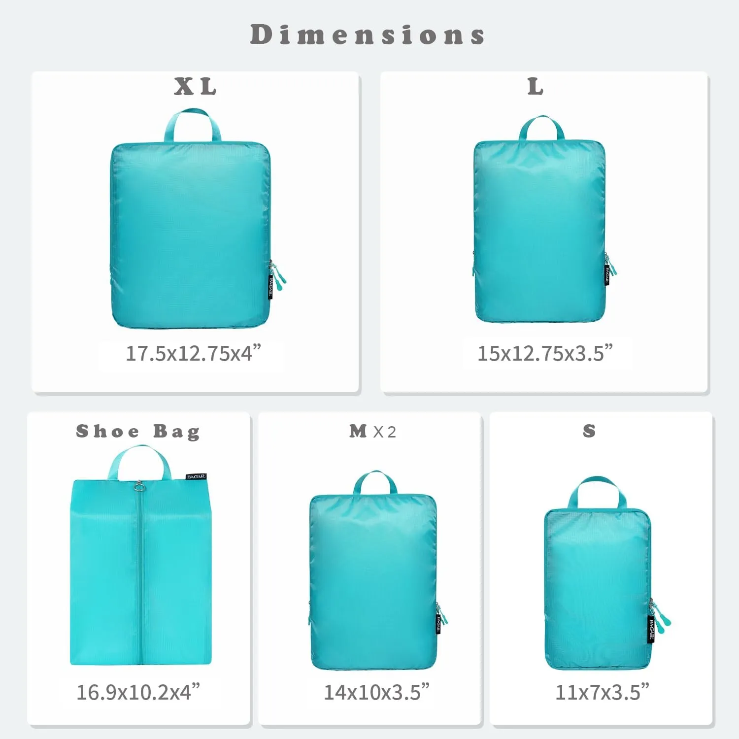 BAGAIL 4 Set/6 Set Ultralight Compression Packing Cubes Packing Organizer for Travel Accessories Luggage Suitcase Backpack