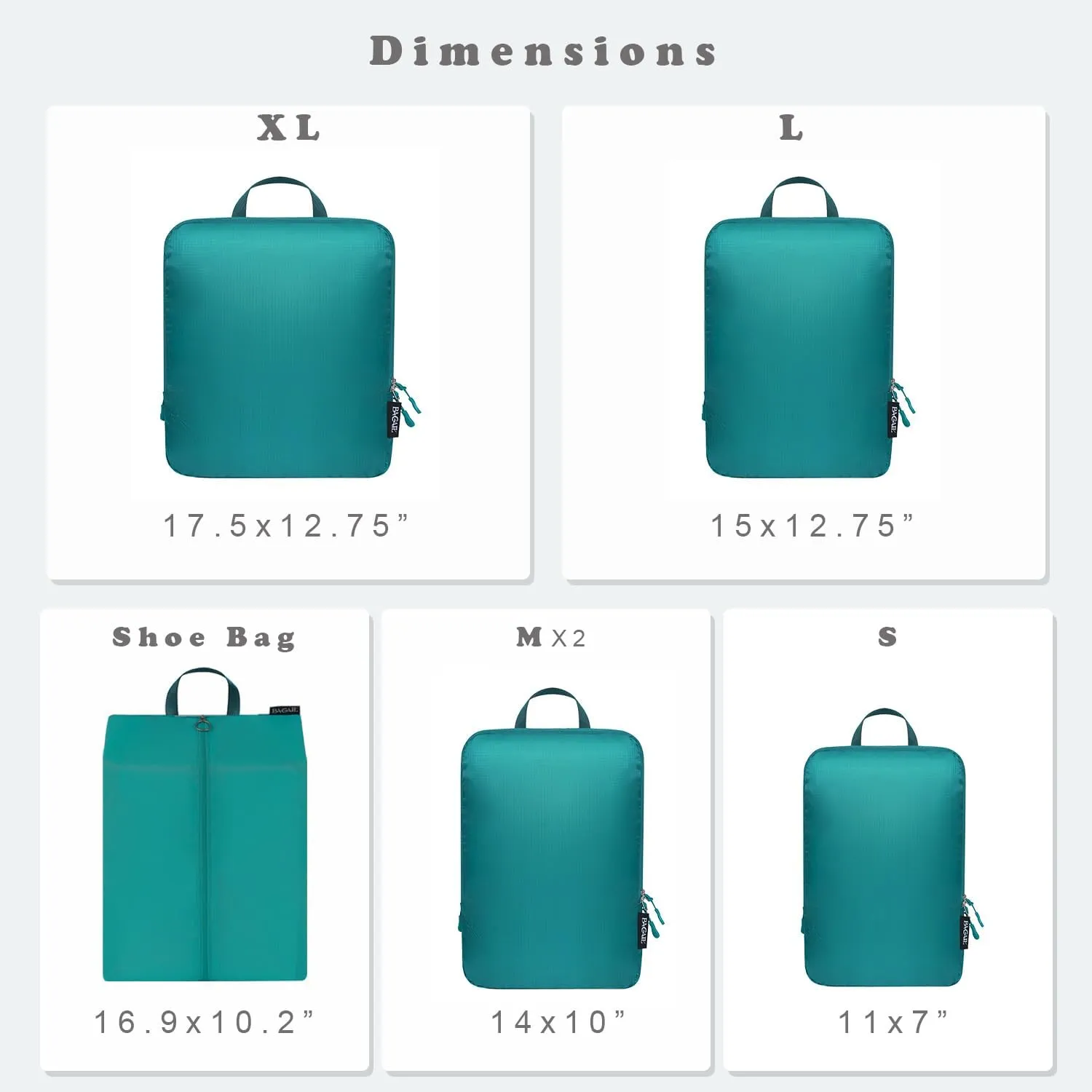 BAGAIL 4 Set/6 Set Ultralight Compression Packing Cubes Packing Organizer for Travel Accessories Luggage Suitcase Backpack