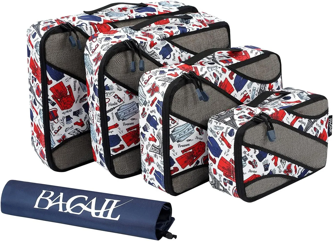 BAGAIL 6 Set Packing Cubes,Travel Luggage Packing Organizers
