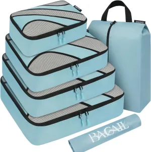BAGAIL 6 Set Packing Cubes,Travel Luggage Packing Organizers