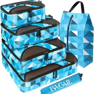 BAGAIL 6 Set Packing Cubes,Travel Luggage Packing Organizers