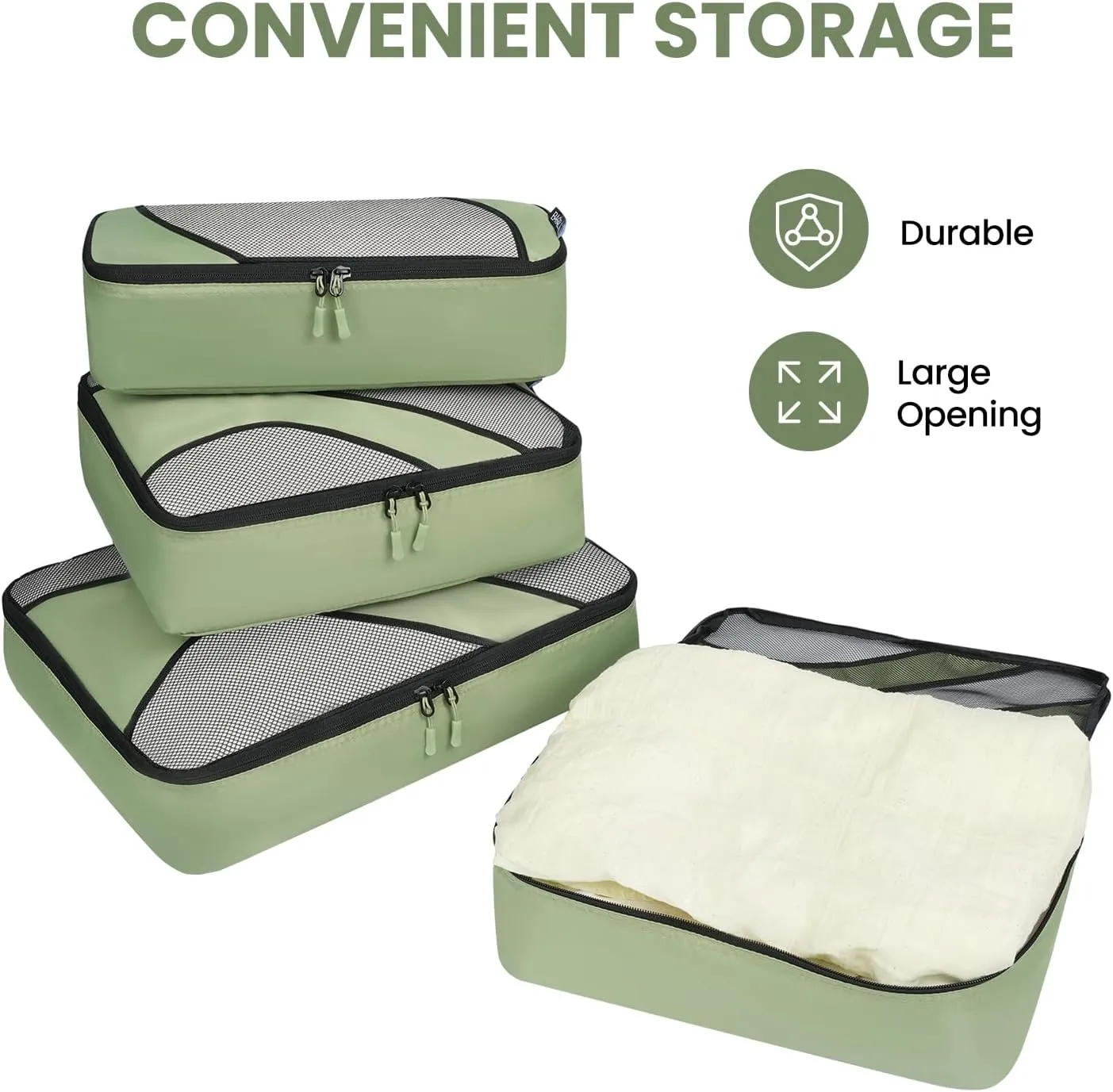 BAGAIL 6 Set Packing Cubes,Travel Luggage Packing Organizers