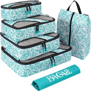 BAGAIL 6 Set Packing Cubes,Travel Luggage Packing Organizers