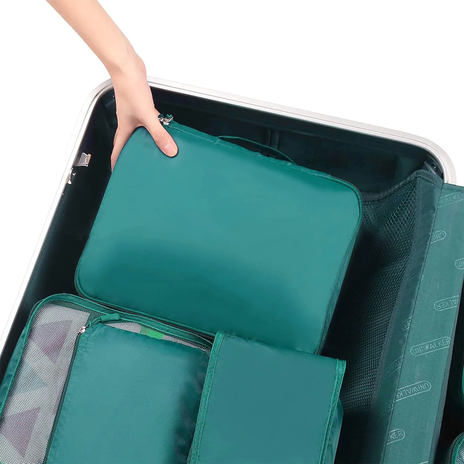 BAGAIL 8 Set Packing Cubes Luggage Packing Organizers for Travel Accessories (Aqua Color)
