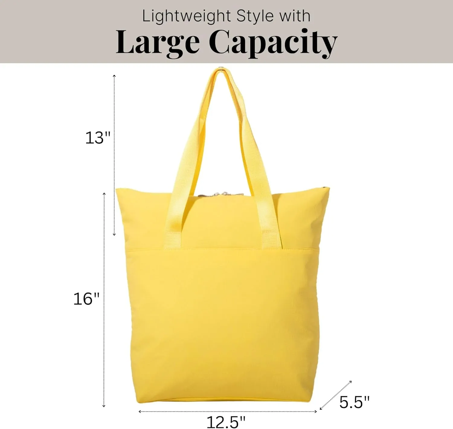 Baggallini Swift Tote Bag for Women - Lightweight 12x16 Nylon Zipped Travel Carry On Bag w/Luggage Sleeve