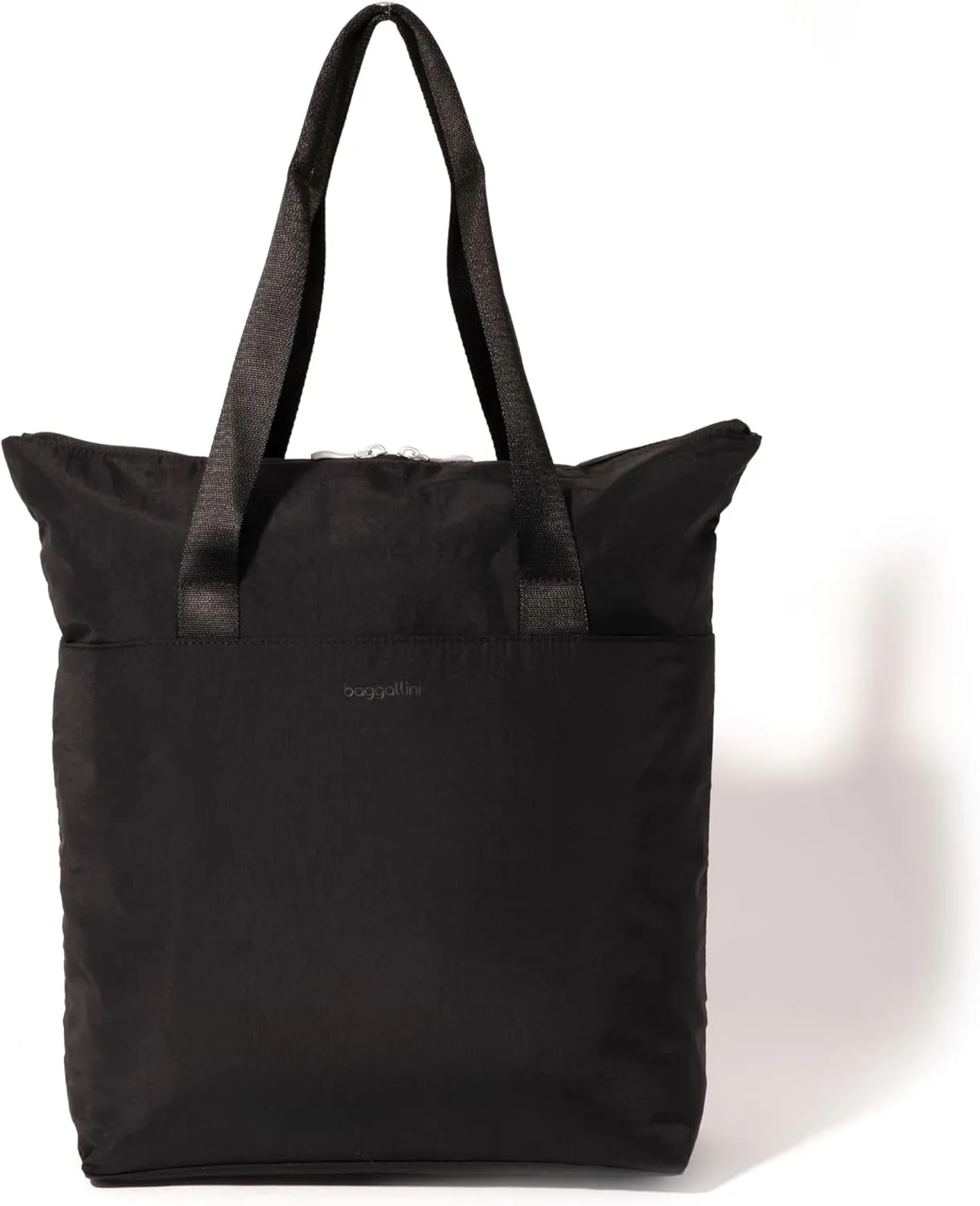 Baggallini Swift Tote Bag for Women - Lightweight 12x16 Nylon Zipped Travel Carry On Bag w/Luggage Sleeve