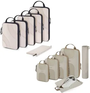 BAGSMART 6 Set Travel Packing Cubes for Suitcases, Compression Suitcase Organizers Bag Set & Travel Cubes for Luggage, Lightweight Packing Organizers