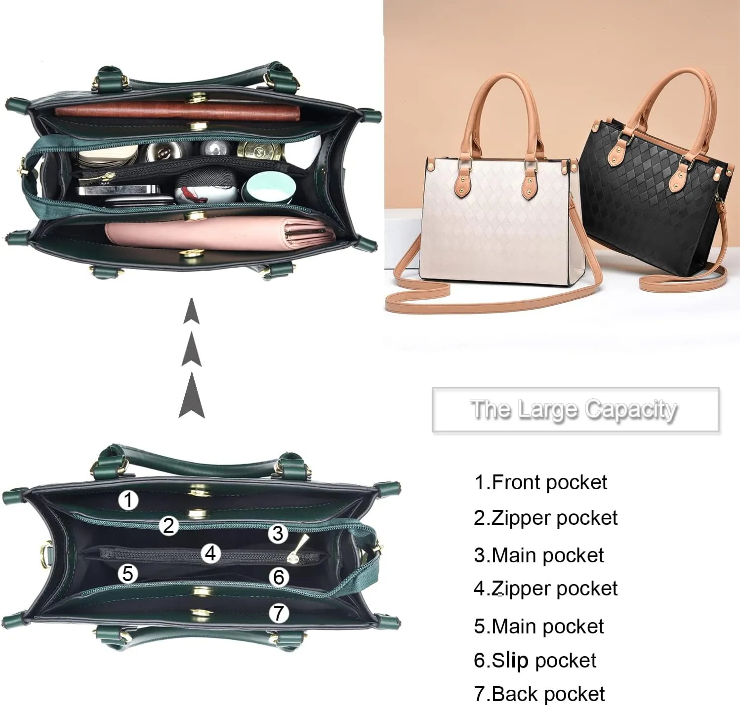 BAIKELI Purses and Handbags for Women Top Handle Satchel Tote Bag for Ladies Purse Shoulder Bags