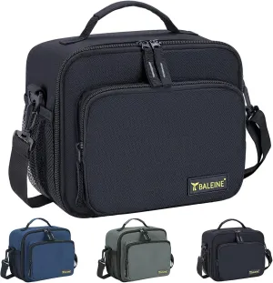 BALEINE Insulated Lunch Bag for Men Women, Leakproof Cooler Bag with Adjustable Shoulder Strap for Work Picnic, Lunch Box for Women Men (Small, Black)
