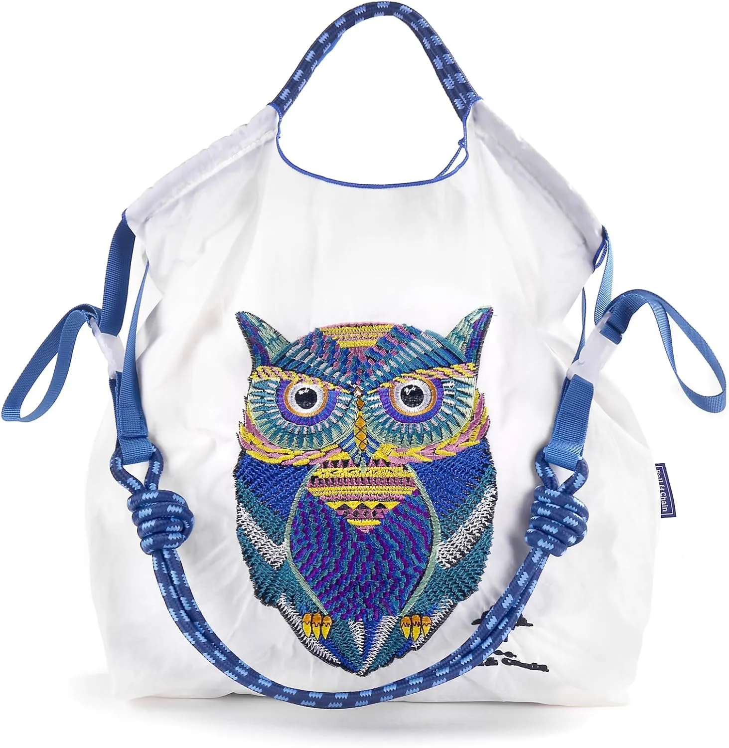 Ball&Chain Nylon Travel Tote Bag for Women，Lightweight Medium Reusable Grocery Shopping Cloth Bags，Suitable for Daily Life