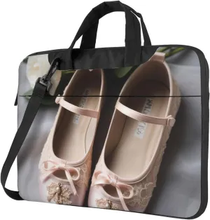 Ballet Shoe Print Laptop Bag Pouch Briefcase Fits 13/14/15.6 inch Notebook Computer Bags for Women Men