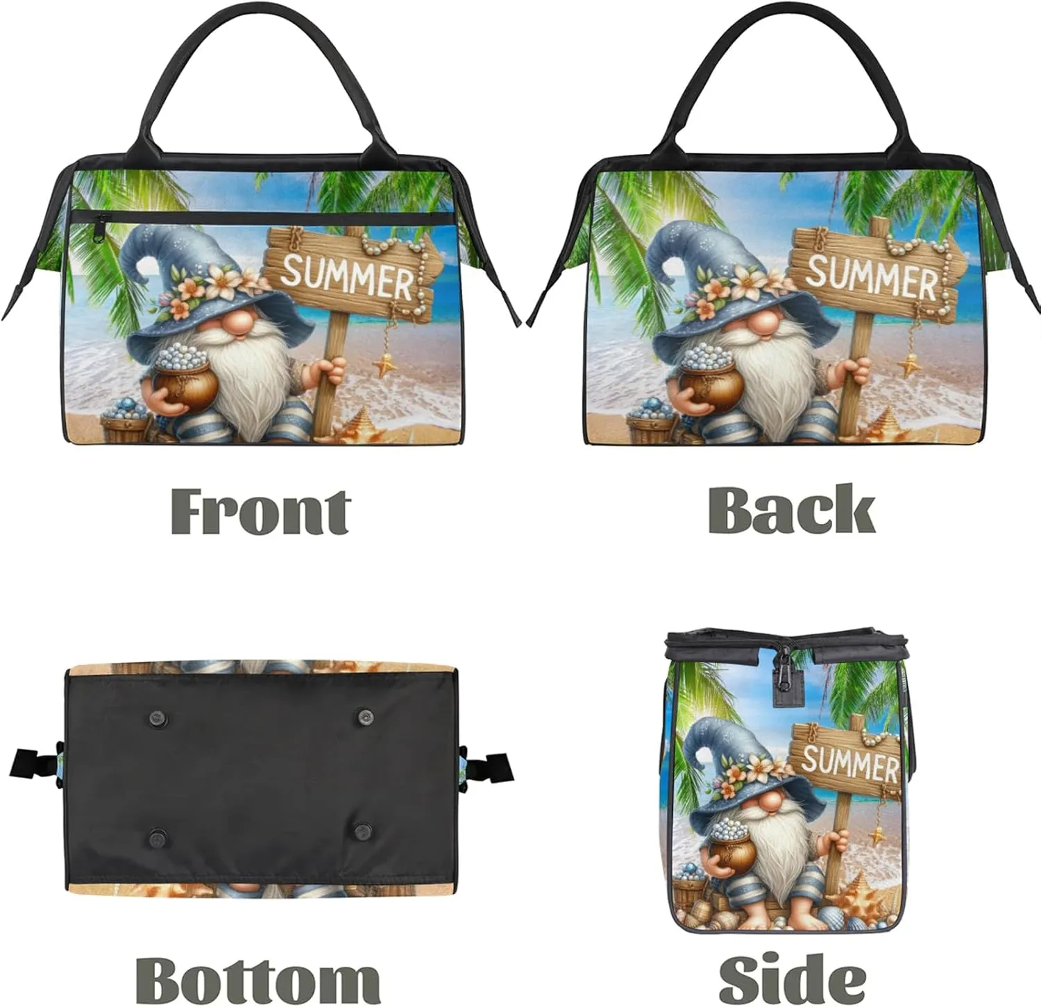 Beach Palm Leaf Pearl Travel Duffel Bag Gym Tote Bag for Women Men Waterproof Weekend Overnight Bag Carry On Tote Luggage with Pocket Personal Item Bags Sports Bag fit Travel Sports Gym Yoga