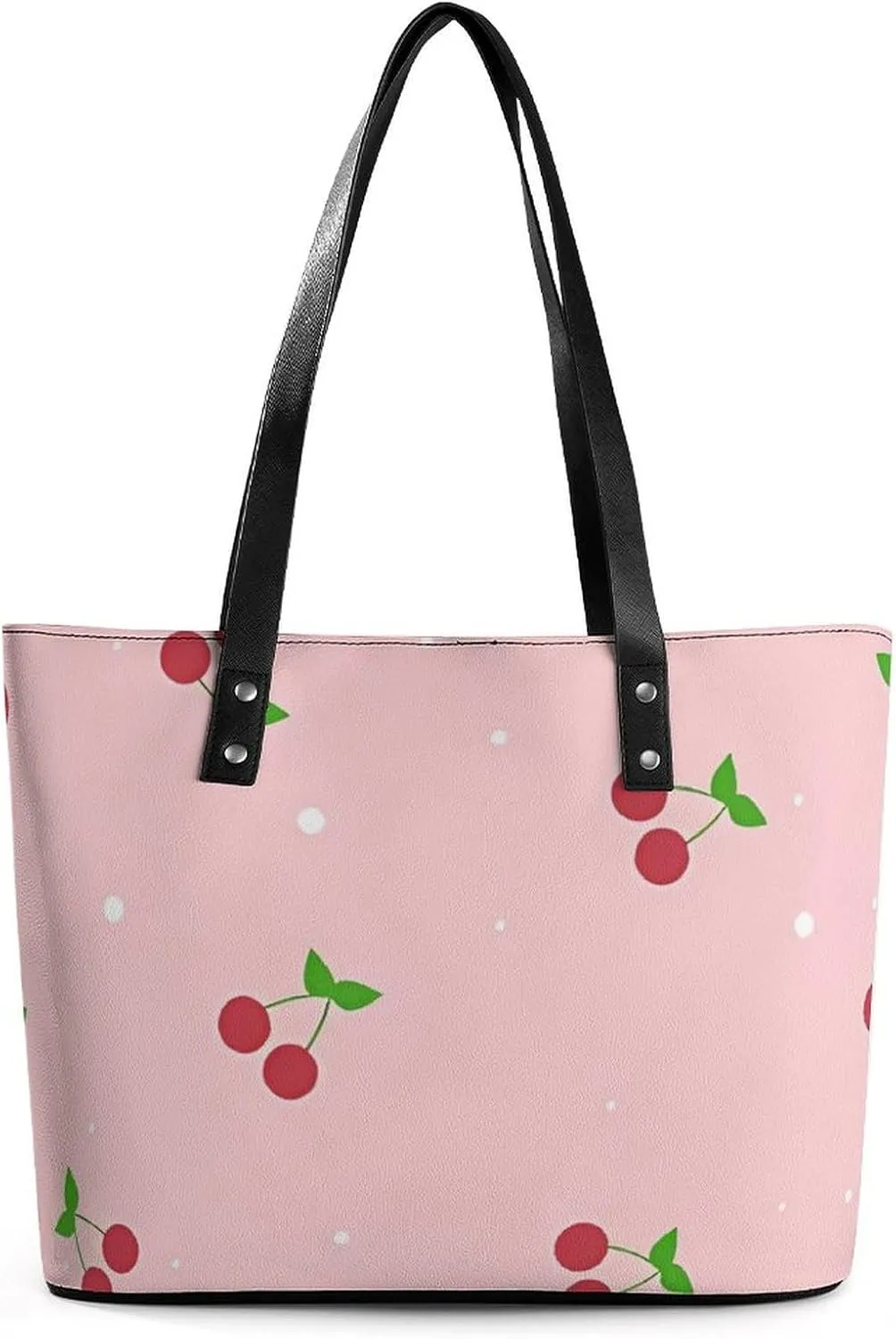 Beach Tote Bags Travel Totes Bag Shopping Zippered Tote for Women Large Capacity Handbag and Purses for Office, Travel,Pink cherry