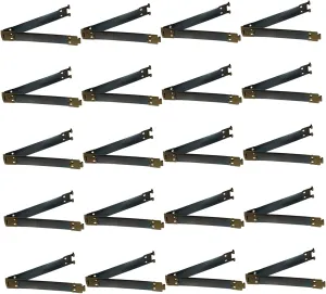Beatifufu 20pcs Purse Hinge Metal Internal Flex Frames DIY Spring Clips Handbag Hinges Sewing Internal Handbag Hinge for Leather Fabric Canvas Random