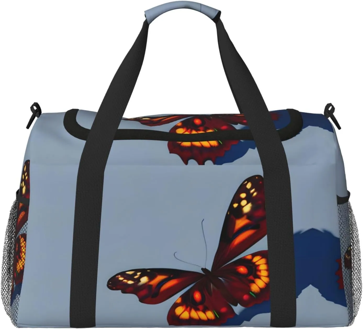 beautiful butterflies print Personal Item Bag Carry on Bag Underseat Travel Duffel Bags Gym Carry On Sports Bags