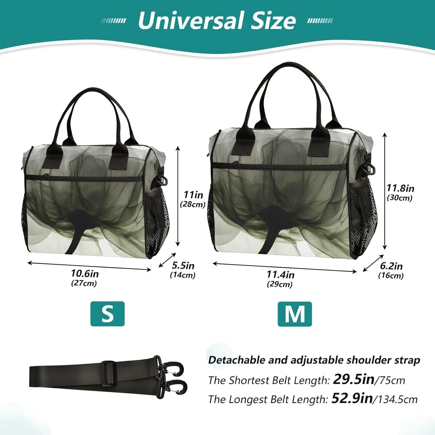 Beautiful Flower Perspective Cooler Bag Lunch Box Lunch Bag Reusable Tote Shoulder Bag Insulated Lunch Bag for Outdoor Picnic Camping