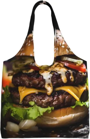 beef burger Shoulder bag - convenient to carry, suitable for shopping, work and study