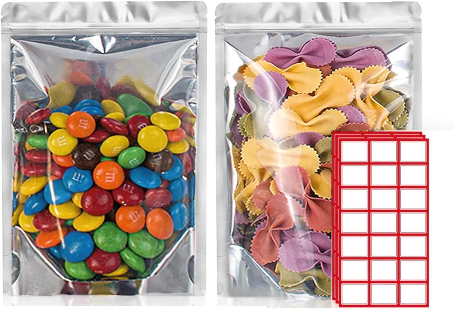 BELLE KR® 5x8 Mylar Bags Stand Up - Pack Of 1000-7.5mil Thick - Clear Mylar Bags with See Through Window for Freeze Dryer