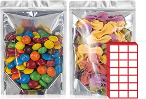 BELLE KR® 5x8 Mylar Bags Stand Up - Pack Of 1000-7.5mil Thick - Clear Mylar Bags with See Through Window for Freeze Dryer