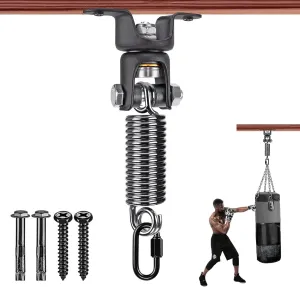 BeneLabel Boxing Bag Hanger with Spring,Heavy Duty Spring & Swivel Mount for Punching Bags, 360° Rotation, Easy to Install