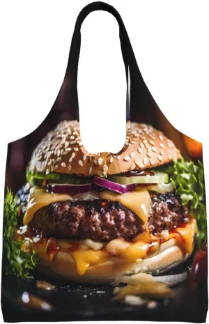 Big Burger Shoulder bag - convenient to carry, suitable for shopping, work and study