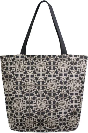 Black and Gold Abstract Dandelion Canvas Tote Bag for Women with Zipper Pocket Reusable Grocery Shopping Bags Large Travel Shoulder Bag Handbag Bags