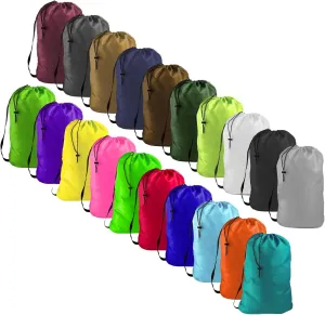 Black Heavy Duty Laundry Bag w/Shoulder Strap by Ultra Essentials, XL 24" X 36" Tear Resistant Utility Bags, Dorm Hamper, Camping Tent, Sports Ball, Clothes, Quilting Fabric, Yarn Storage