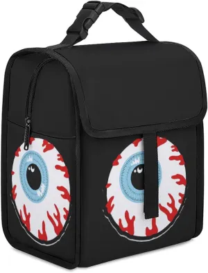 Bloodshot Eyeball Fashion Insulated Cooler Bag Portable Waterproof Lunch Box Adjustable Handbag Meal Tote with Handle