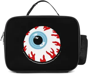 Bloodshot Eyeball Insulated Lunch Bag Cooler Bag Portable Waterproof Lunch Box Adjustable Handbag Meal Tote with Handle