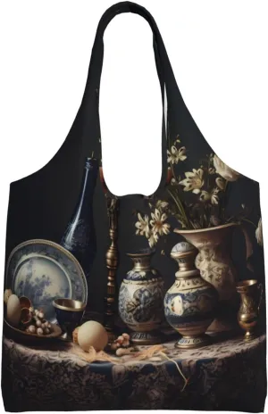 blue and white porcelain Shoulder bag - convenient to carry, suitable for shopping, work and study