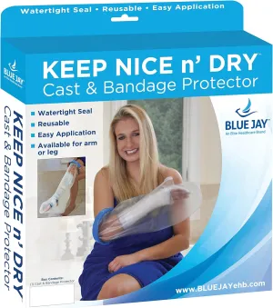 Blue Jay An Elite Healthcare Brand Cast Cover Arm - Waterproof Bandage Protector | Watertight Seal, Reusable, Easy to Use | Covering Plastic Sleeve Protector | Medical Supplies & Equipment