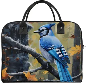Blue Jay Travel Duffel Bag Weekender Overnight Shoulder Bags Luggage Carrying Tote for Men Women