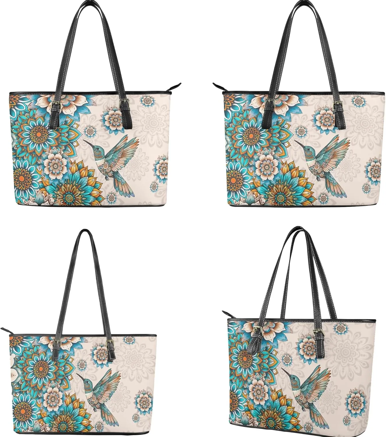 Boatee Satchel Handbag and PU Leather Wallet Set Tote Bag with Zipper Women Wallet Purse