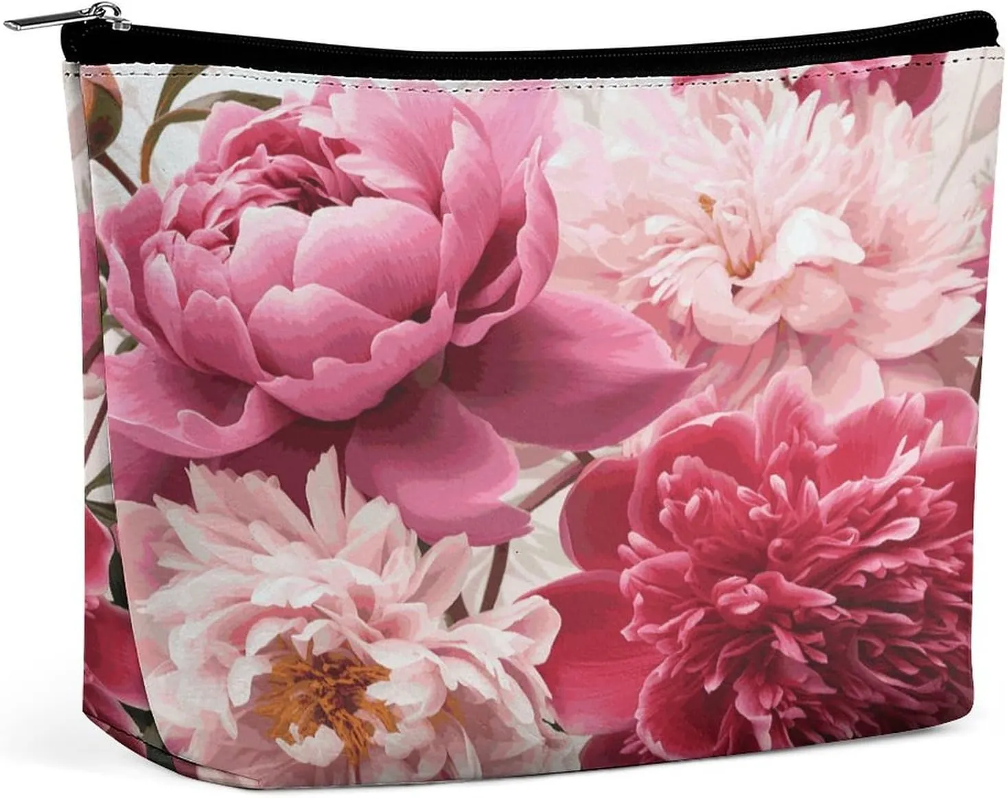 Botanical Floral Travel Makeup Bag Large Toiletry Bag for Women Waterproof Cosmetic Bags for Purse Portable Makeup Organizer Bags Cute Zipper Pouch Cosmetic Pouch Funny Travel Makeupbag