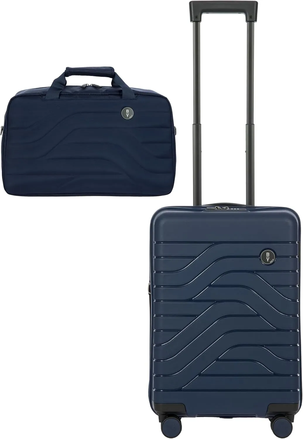 Bric's B|Y Ulisse 21-Inch Spinner & Duffel Bag Set - Luxury Carry-On Luggage with Spinner Wheels and Premium Weekender Bag - Durable Polypropylene and Polycarbonate - Ocean Blue