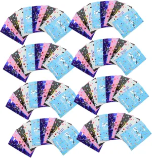 BRIGHTFUFU 50Pcs Star Aluminum Film Party Favor Bags Lightweight Goodie Pouches for Birthday Showers Summer Events Present Storage Bags Capacity