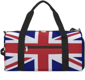 British Flag Duffel Bag for Boys Girls with Waterproof Shoe Compartment Travel