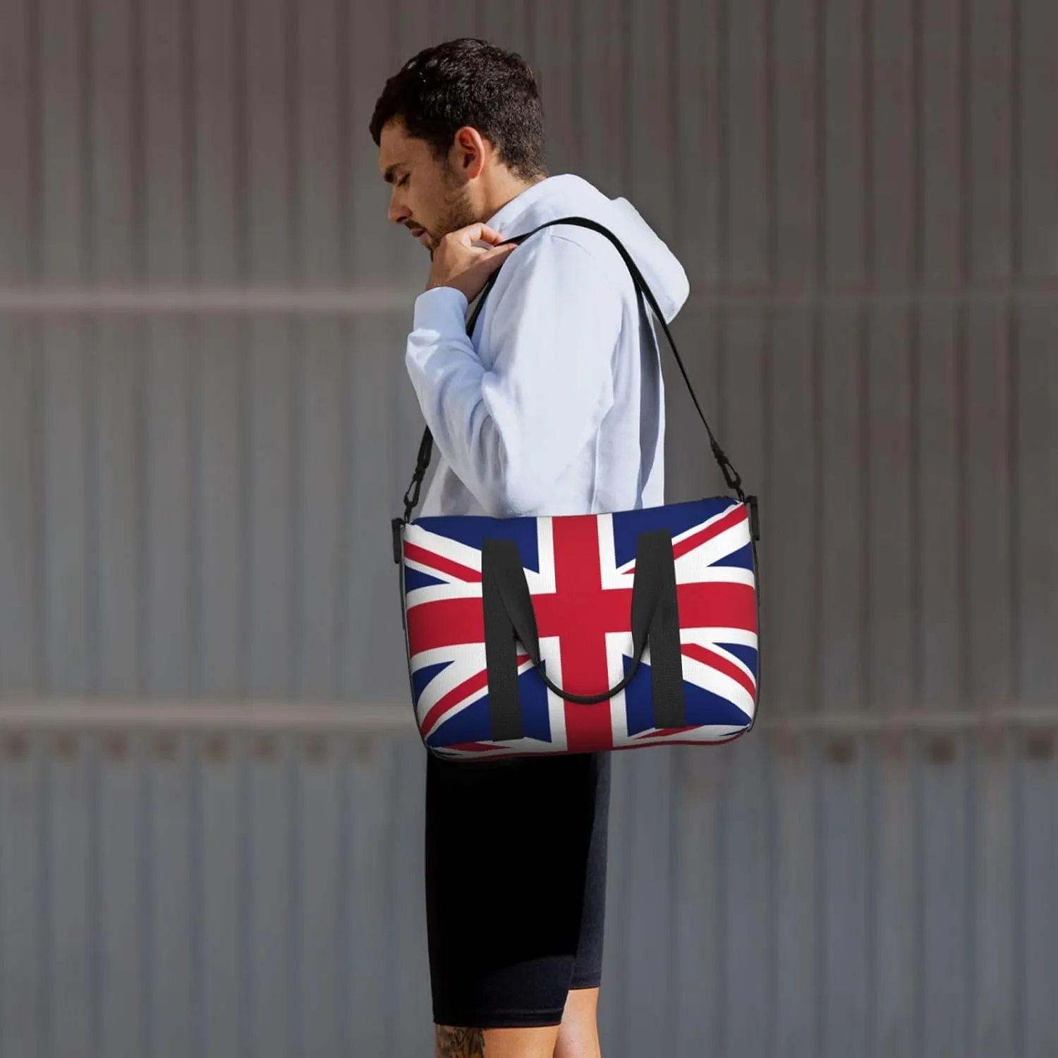 British Flag Women Travel Duffel Bag, Large Weekender Carry-On Tote, Gym Workout Bag,Mommy Hospital Bag
