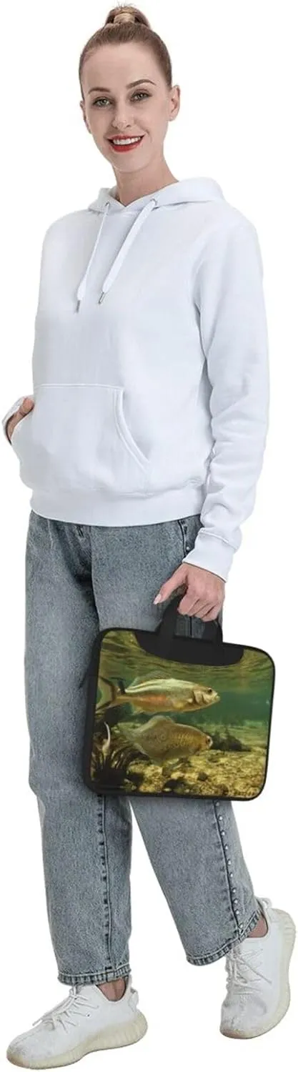 Brook Trout Fly Fishing Print Laptop Bag Premium Laptop Bag With Shock-Absorbing Lining, For Everyday Use And Travel