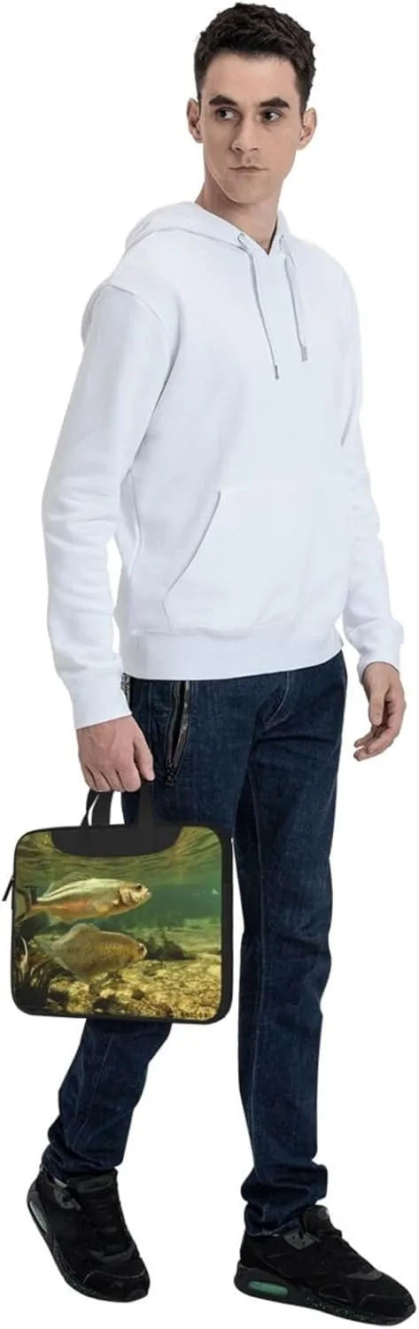 Brook Trout Fly Fishing Print Laptop Bag Premium Laptop Bag With Shock-Absorbing Lining, For Everyday Use And Travel